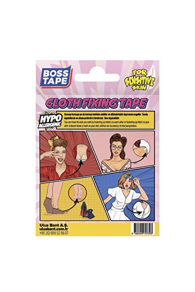 Boss Tape 48'li Kıyafet Sabitleme Dekolte Kapama Bandı Kaydırmaz Çift Taraflı Dar Ve Geniş Ebatlı