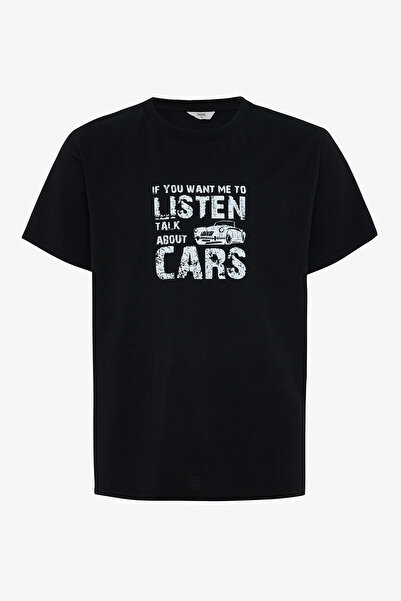 Penti Erkek Listen Slogan Baskılı Pamuklu Kısa Kol Pijama Takımı