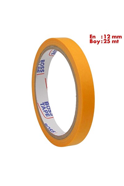 Boss Tape Washi Turuncu Renkli Kağıt Bant En:12mm Boy:25mt