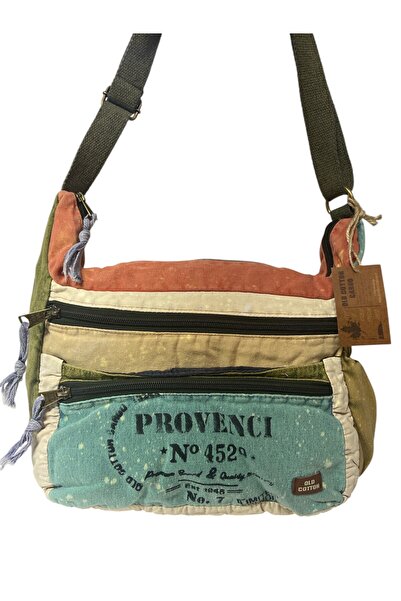 Old Cotton Vintage Vintage Casual Daily Trip School Unisex Messenger Bag 28 cm X 26 cm