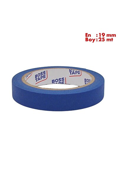 Boss Tape Lacivert Maskeleme Bandı Kağıt Bant En:19mm Boy:25mt