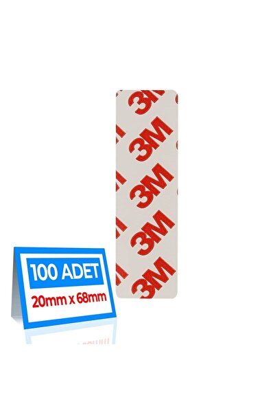3M Hazır Kesim 100 Adet Şeffaf Çok Güçlü 20mmx68mm