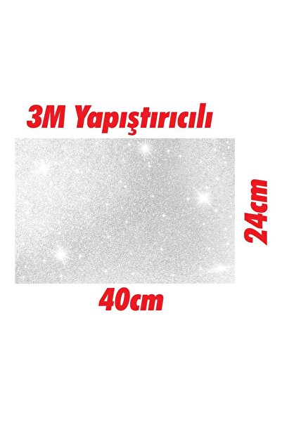 Boss Tape Beyaz Taşlı Aplik Plaka Arkası Yapışkanlı En:24cm Boy:40cm