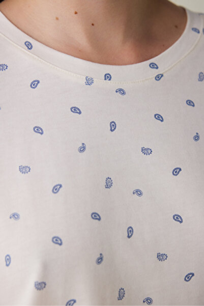 Penti Gardenya Hailee Çiçekli Pamuklu Bisiklet Yaka Kısa Kollu Pijama Takımı