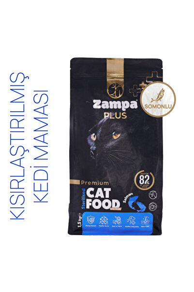 Zampa Plus Premium Somonlu Kısırlaştırılmış Kedi Maması 1,5kg