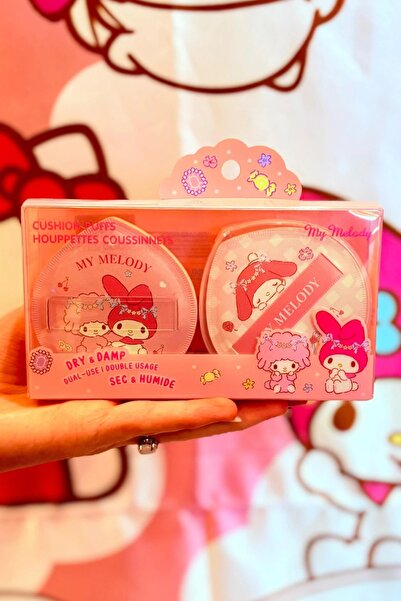 Miniso Sanrio Lisanslı Ekstra Büyük Makyaj Pufu (2 adet + Kap)