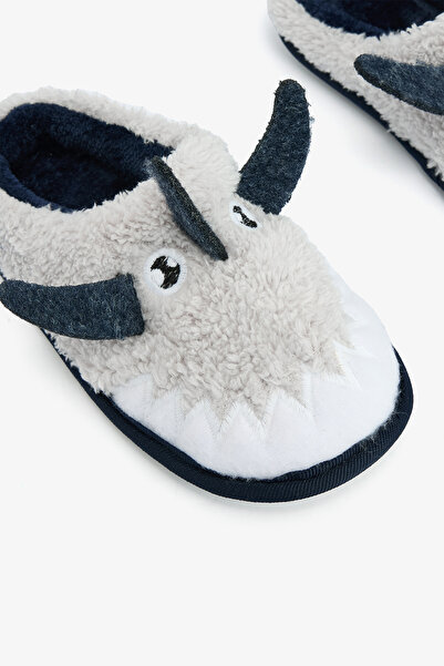 Penti Light Gray Boy's Shark Embroidery Detailed Oypatik