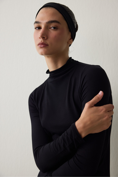 Penti Black Half Turtleneck Slim Fit Long Sleeve Knitwear