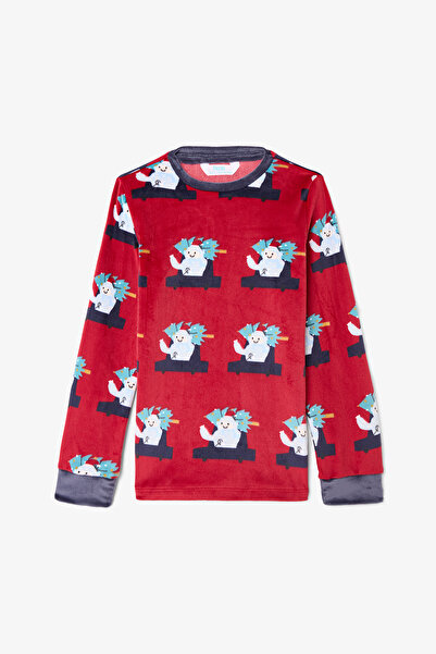 Penti Kırmızı Erkek Çocuk Araba Desenli Pijama Takımı