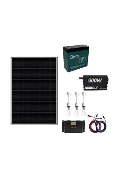 Genel Markalar 250 Watt Güneş Paneli TV ve Aydınlatma Solar Paketi