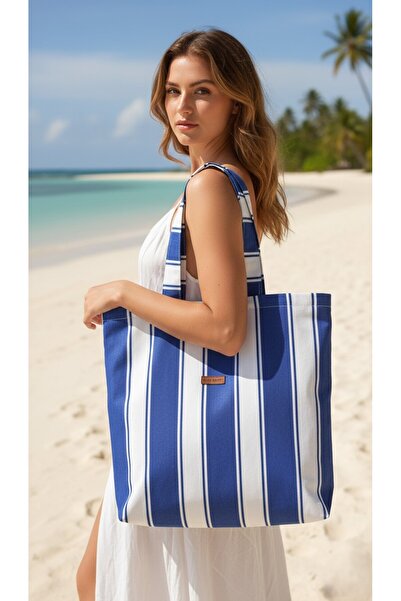 ALTINPAMUK Benita Blue υφασμάτινη τσάντα ώμου και χεριού πολλαπλών χρήσεων