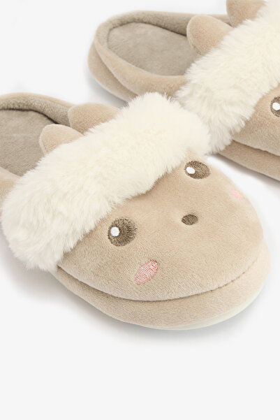 Penti Girl's Rabbit Beige Slippers