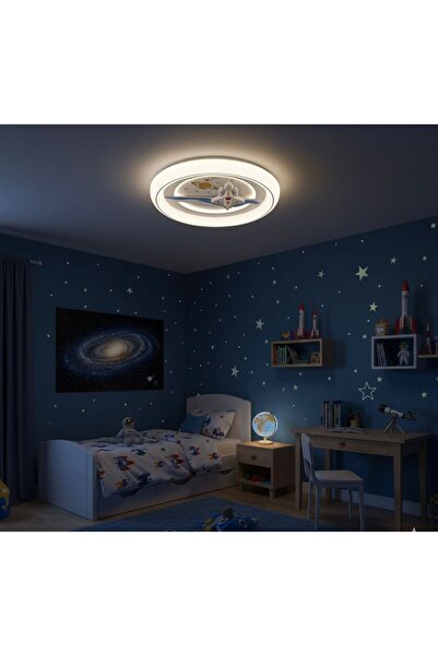 Vonalight Desıng Project 3ışık Renkli, Kumandalı, 50cm Erkek, Çocuk Odası,Yatak Odası, Çember Led Tavan Lambası, Aydınlatma,