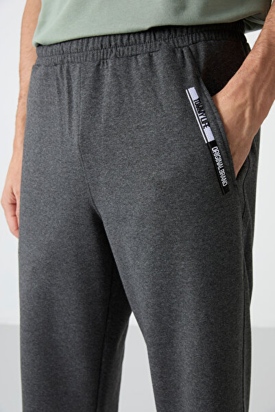 TOMMY LIFE Antrasit Melanj Ön Cep Detaylı Standart Kalıp Klasik Paça Erkek Kapri - 83092