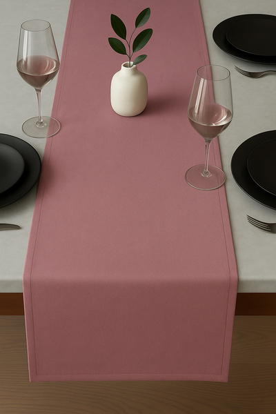 De'Vor مفرش طاولة أرجواني ذو مظهر مخملي