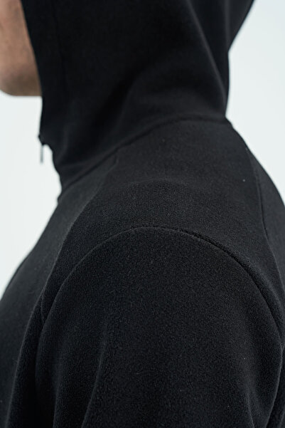 AIR JONES Ανδρική αθλητική φόρμα Hektor Black Hooded Fleece - 85227