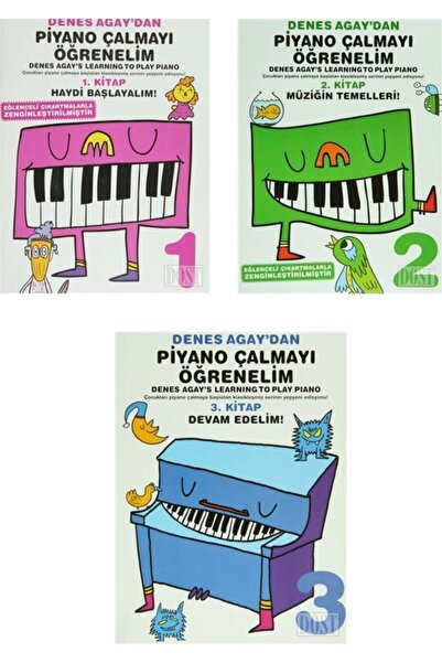 Porte Müzik Eğitim Merkezi Denes Agay'dan Piyano Çalmayı Öğrenelim 3 Kitap Se...