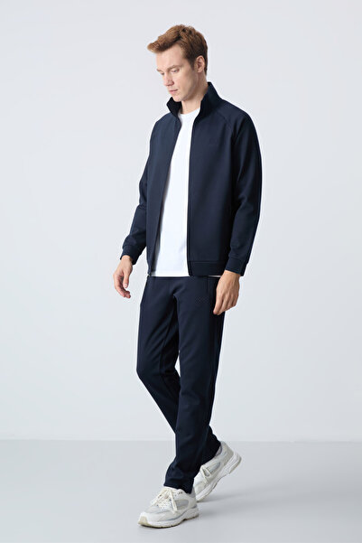 TOMMY LIFE Σετ ανδρικής φόρμας αθλητικής φόρμας Classic Leg γιακά Διπλού Χρώματος - 85113