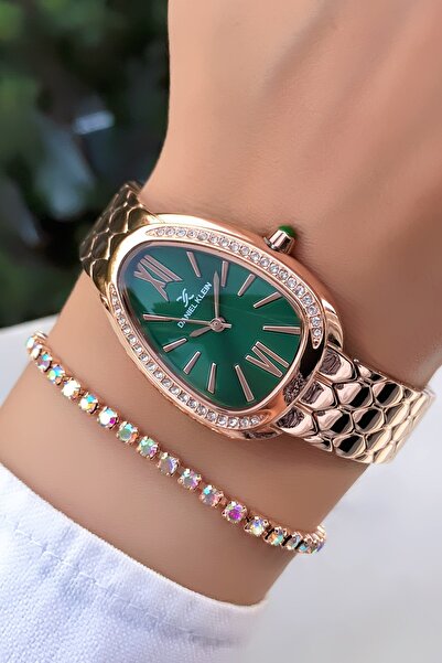 Daniel Klein Original Women's Wristwatch Green Dial - with Bracelet Gift