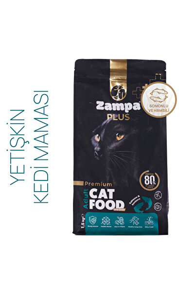 Zampa Plus Premium Somon Etli Yetişkin Kedi Maması 1,5kg