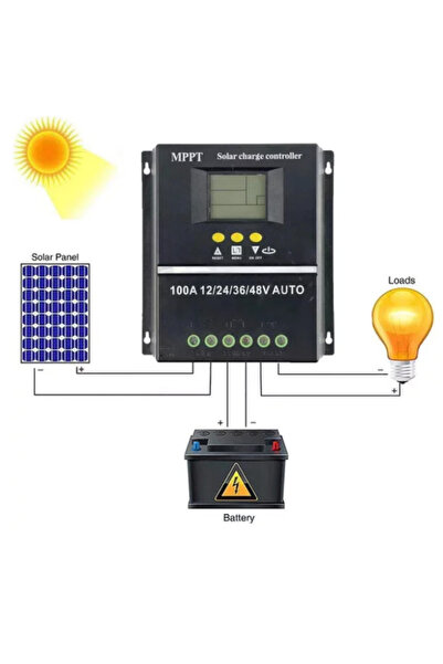 OEM Solar controller 12V/24V/36V/48V 100A LCD display