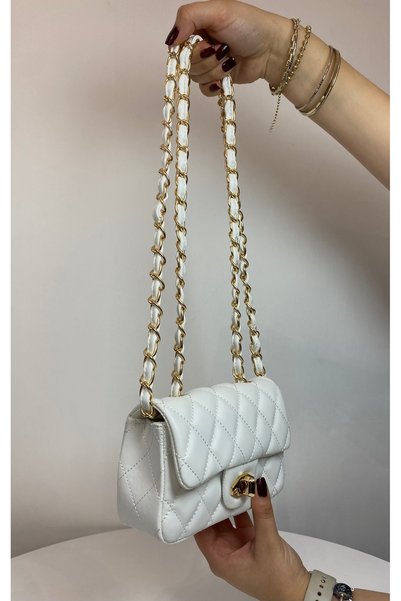 BK Bags & Accessories Mini Quilted Knitted Chain Women's Hand and Shoulder Bag