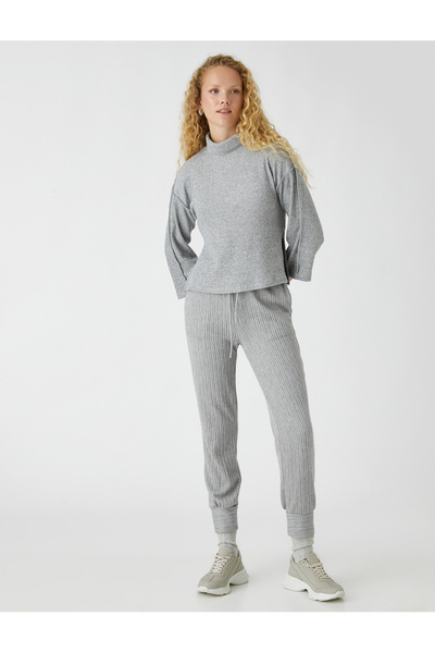 Koton Graue Jogginghose für Damen 3WAK30092EK