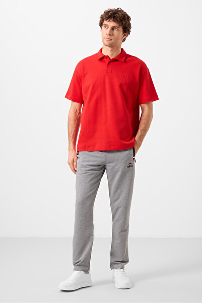 TOMMY LIFE Gray MElangE Black MEn's SwEatpants - ZippErEd and PockEtEd, Skinny Fit - 84649