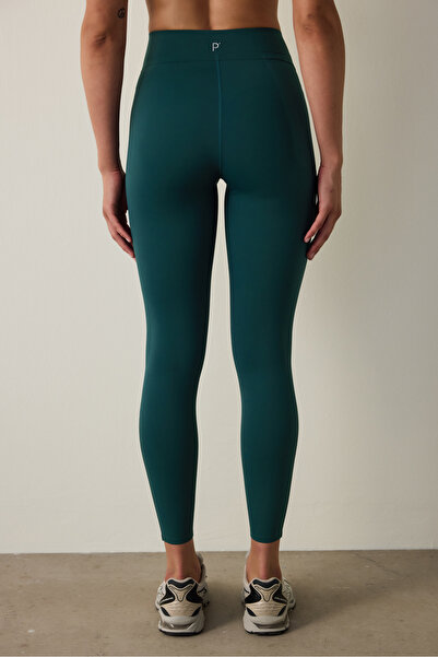 Penti Dark Green Mid Support Pocket High Waist Leggings