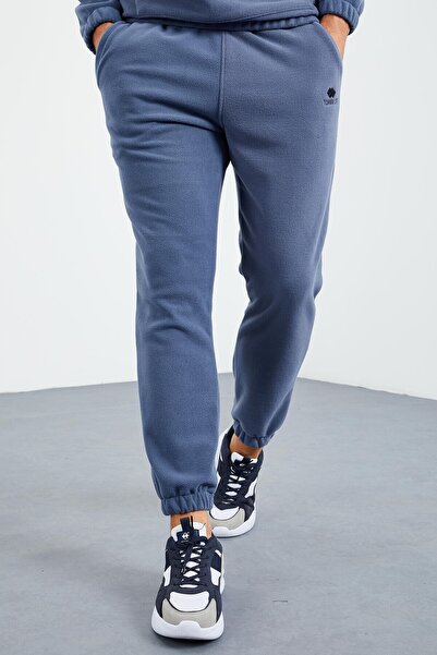 TOMMY LIFE Σετ ανδρικής φόρμας φόρμας βενζίνης με μισό φερμουάρ γιακάς από καουτσούκ Fleece - 85159