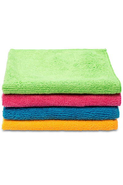 Vileda 10 Pack of 4 100% Microfiber Colors Cleaning Cloth