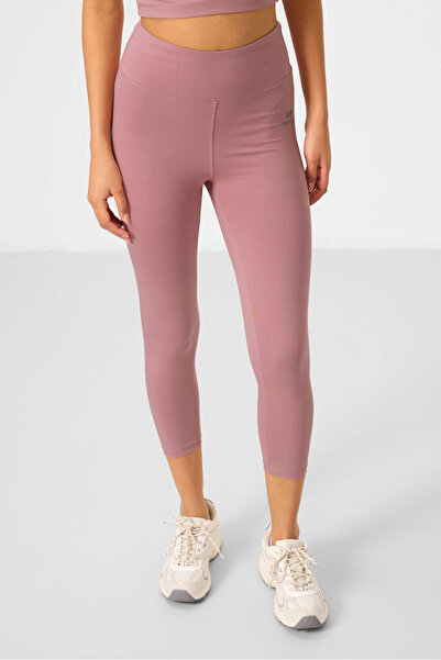 TOMMY LIFE Dusty Rose High Waist Capri-Crop T-Shirt Slim Fit Women's Leggings Set - 95285
