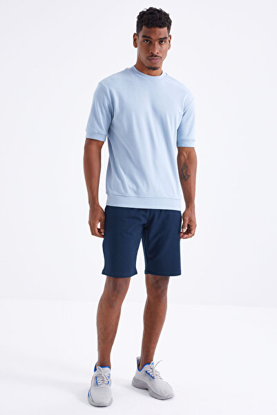 TOMMY LIFE Indigo Lace-Up Standard Fit Basic Men's Shorts - 81212