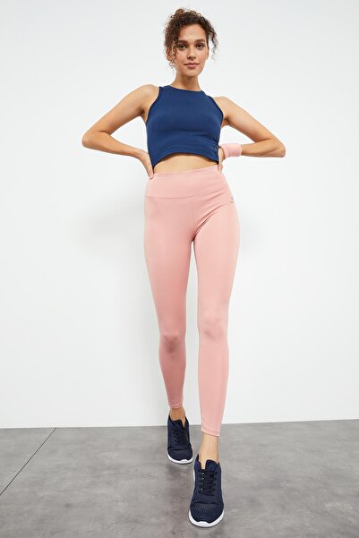 TOMMY LIFE Γυναικείο κολάν σε σκόνη ψηλόμεσο Stretch Slim Fit Skinny Leg - 94545