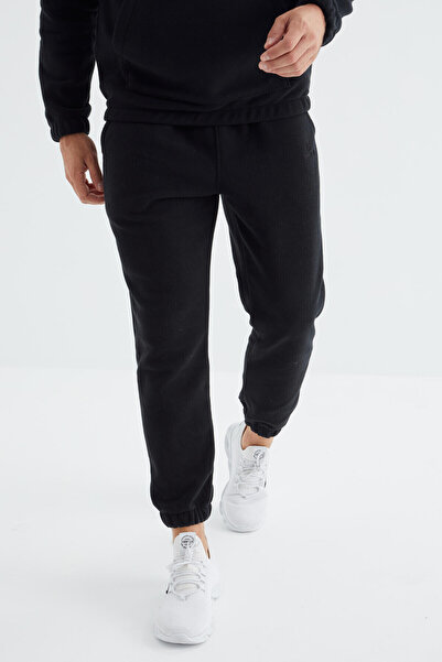 TOMMY LIFE Ανδρική φόρμα αθλητικής φόρμας Navy Blue Half Zipper Stand Collar Rubber Leg Fleece - 85159