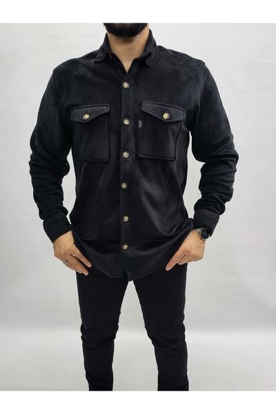 Mavi Sima ÚJ TERMÉK Slim Fit polár férfi ing fekete