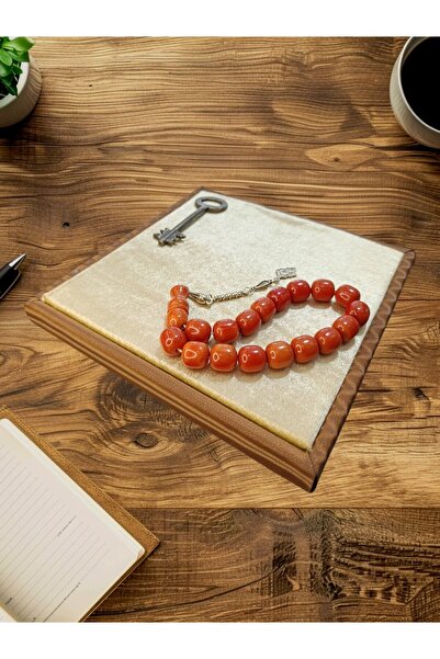 Anemore Collection Rod Amber Rosary Efe Boy Shakshak Red Color Father's Day G...