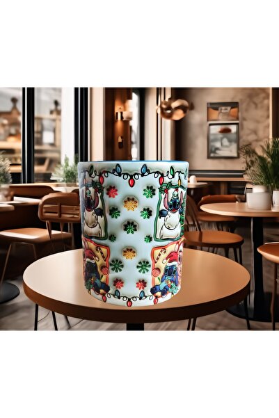 Mugs and love Stitch yılbaşı partisi noel baskı hediyelik kaliteli porselen kupa