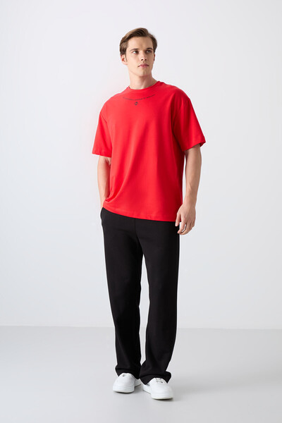 TOMMY LIFE Ανδρικό μπλουζάκι με στάμπα Fiesta Cotton Thick Soft Texture Oversize Fit - 88343