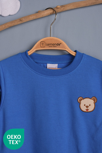 Lamonde Medvídek vyšívaný unisex 3dílný teplákový baret 2-3-4-5 let