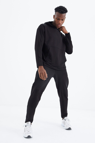 AIR JONES Ανδρική αθλητική φόρμα Rex Black Basic - 85232