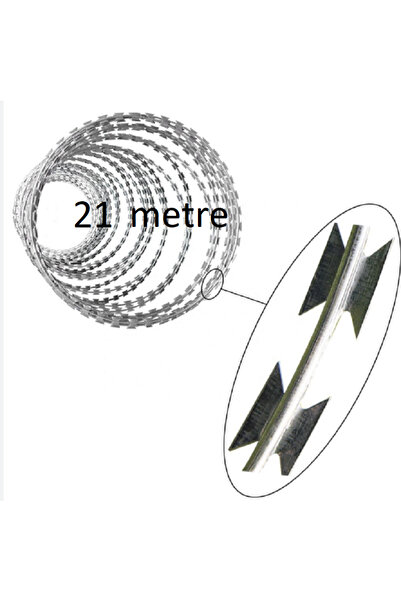 RENK YAPI RÜYASI Dairesel jiletli tel, bahçe teli, galvaniz kaplama uzun ömürlü, 45 cm Çap