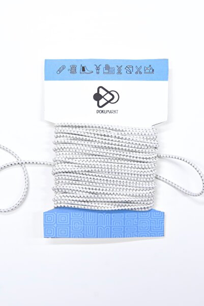 Dokumarkt Στρογγυλό λαστιχένιο κορδόνι με γκλίτερ - 10 μέτρα πολυτελές διακοσ...