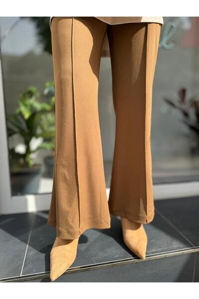 MissWhence Γυναικείο παντελόνι Camel Flexible Flare