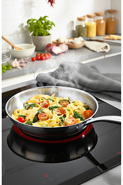 Kela GERMAN Stainless steel frying pan all stoves and oven 18/10 FLAVORIA 24 cm PREMIUM | 5 year warranty