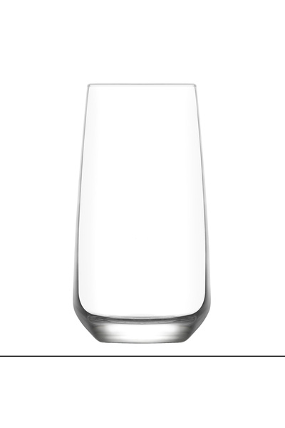 LAV Lal Glass Soft Drink Glass Set of 6 480 ml (Large Water/Cocktail Glass)