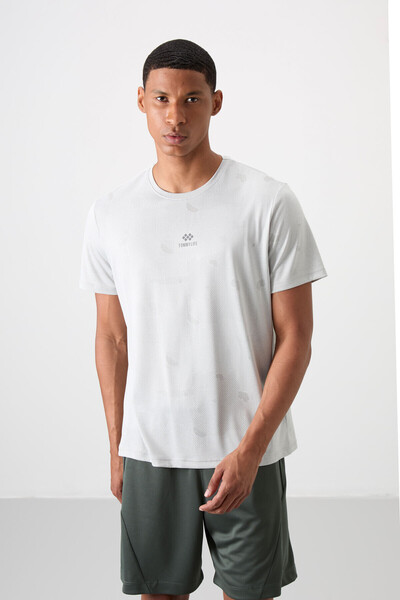 TOMMY LIFE Ανδρικό μπλουζάκι από πέτρα αναπνεύσιμο ζακάρ λεπτό ελαστικό Standard Fit - 88397