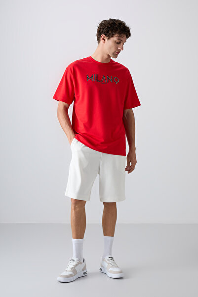 TOMMY LIFE Ανδρικό μπλουζάκι με στάμπα Fiesta Cotton Thick Soft Texture Oversize Fit - 88345