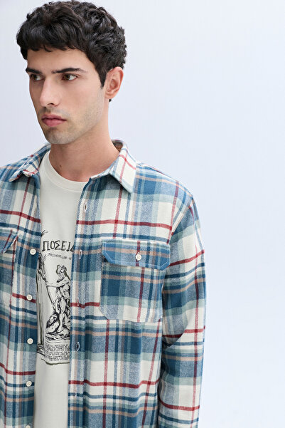 Mudo EKOSELİ REGULAR FIT ÇİFT CEPLİ CASUAL GÖMLEK