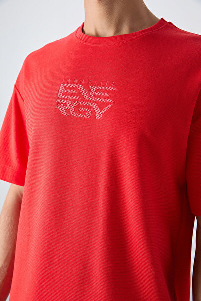 TOMMY LIFE Fiesta Cotton Thick Surface Textured Oversize Fit Printed Men's T-Shirt - 88336